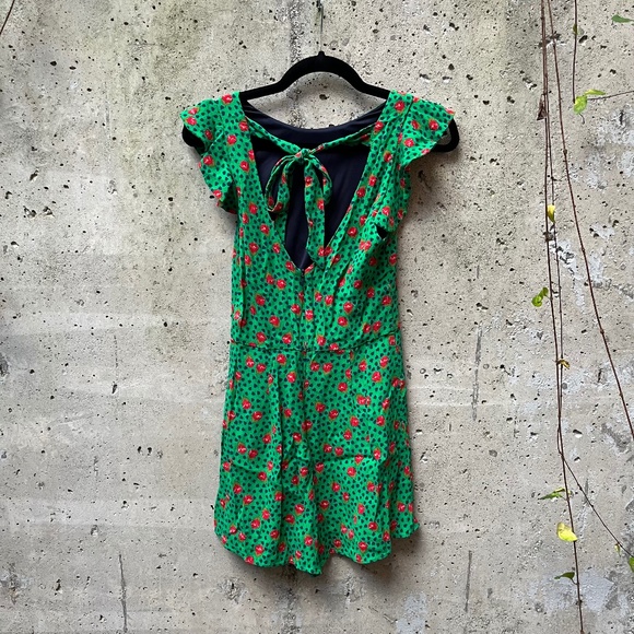 ZARA Trafaluc Collection Romper, Green Floral, XS - Picture 9 of 13